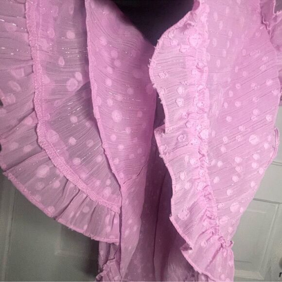 NWTs MISA Los Angeles Pink Mini Tiered Ruffle Dress Size XS - Picture 3 of 9